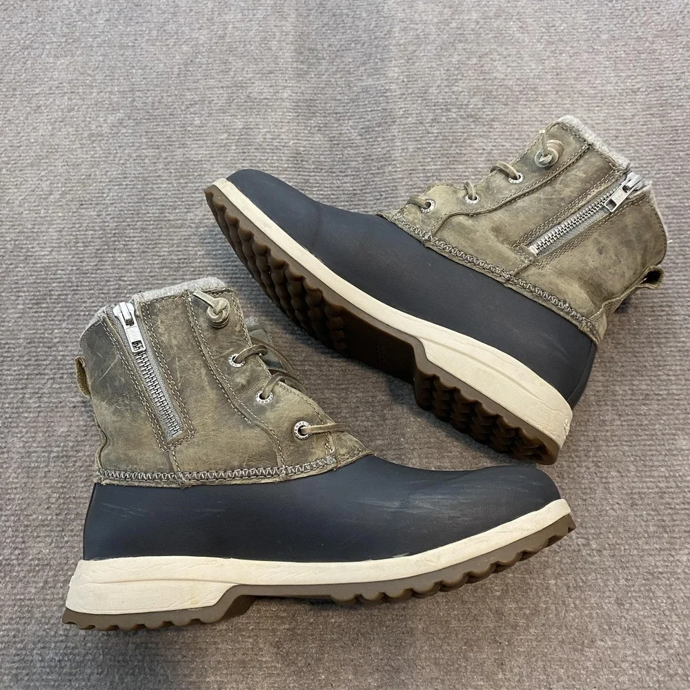 Sperry Boots Womens Size 8‎ Brown Water Resistant Wool Lined Winter STS82667